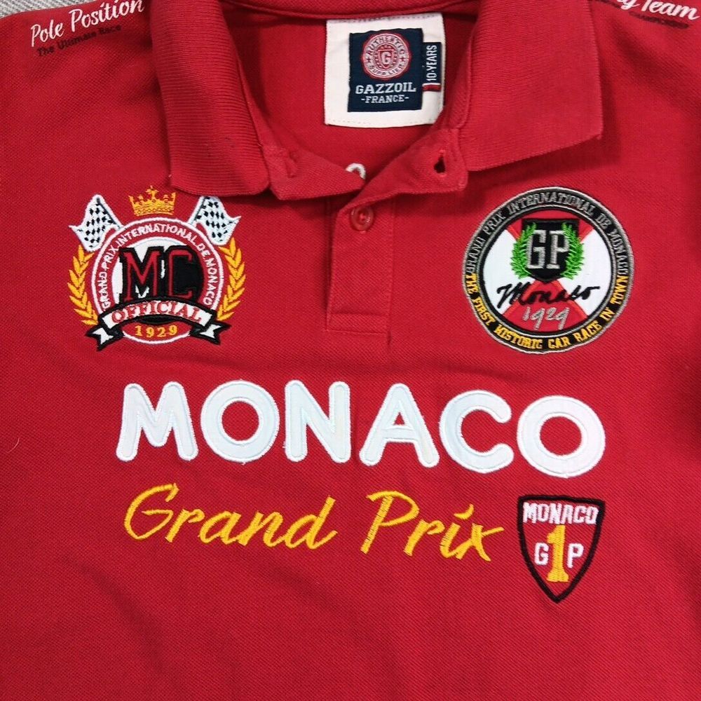 Gazzoil France Monaco Gda Prix Polo Racing Formula 1 Fan Spirit F1 Sz 10 Years - Picture 6 of 16